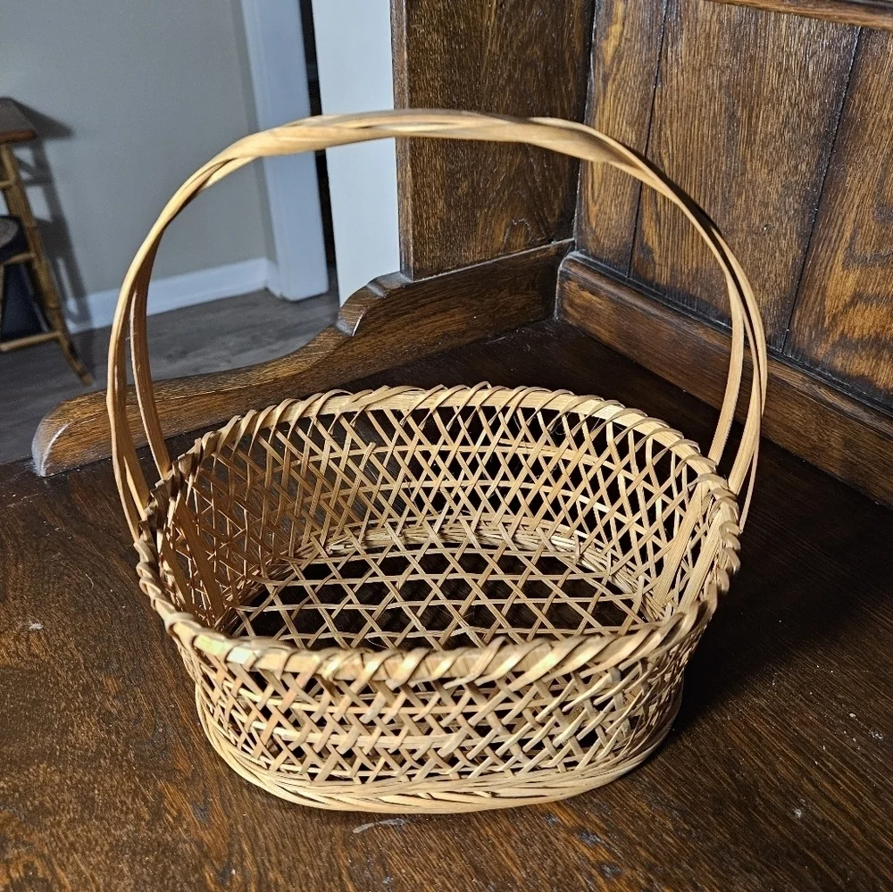 Vintage woven wicker basket.